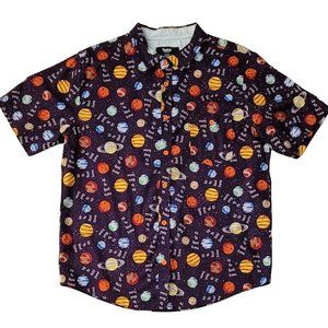 Spencer’s Novelty Button Down Party Shirt Ask Me About Uranus - Size L NEW